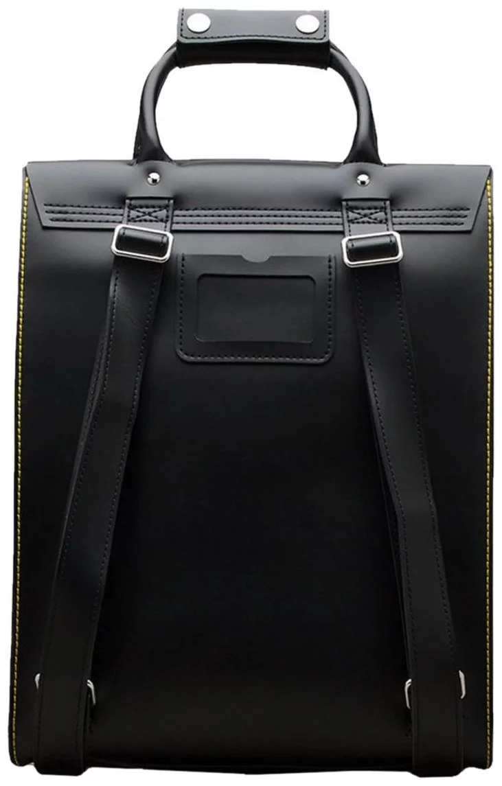 dr. martens kiev smooth leather backpack black+black Dr Mini a double carry handle and an external pocket DR. Doc MARTENS Kiev Smooth