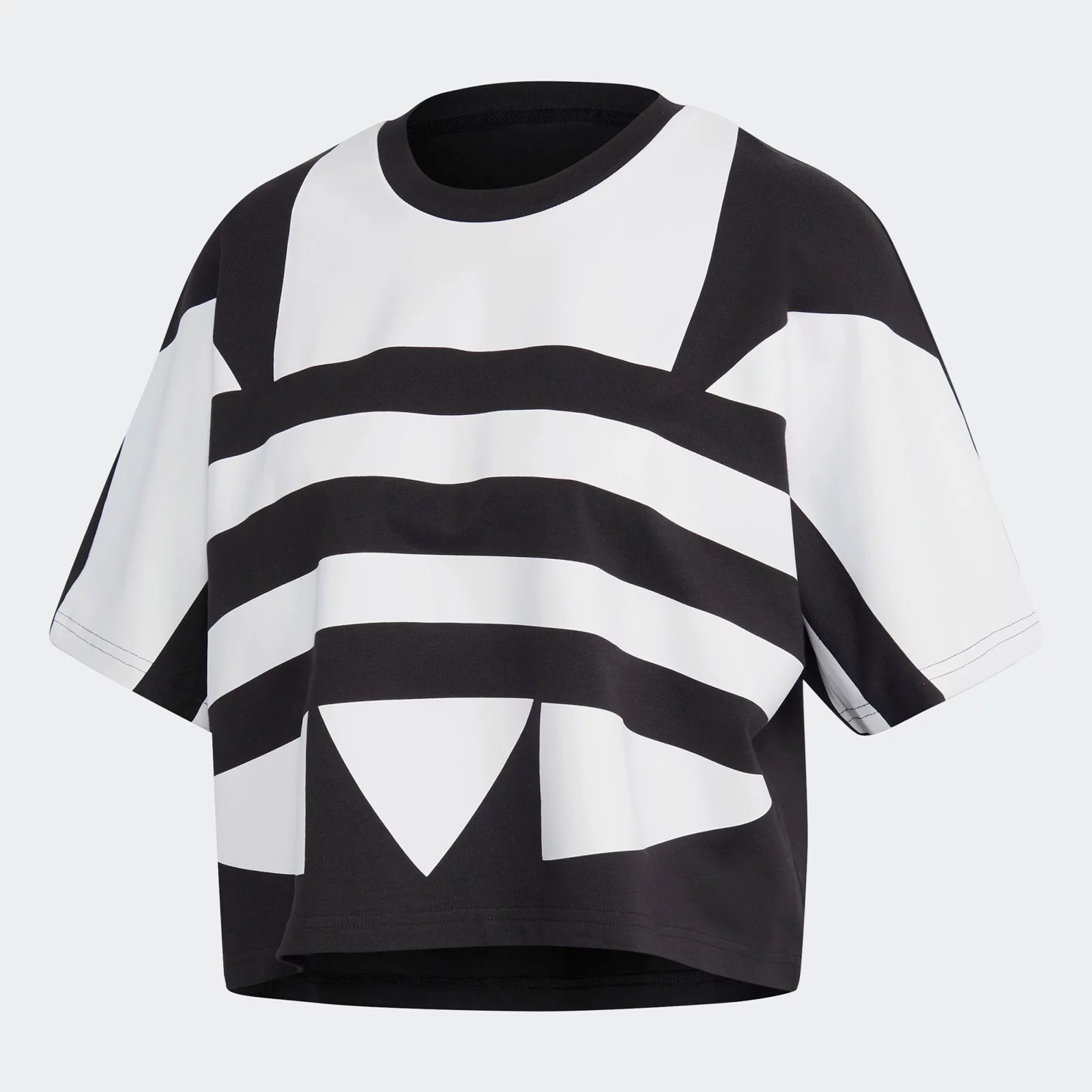 hole Basement Proportional Women's T-shirt adidas Lrg Logo Tee Black FM2562