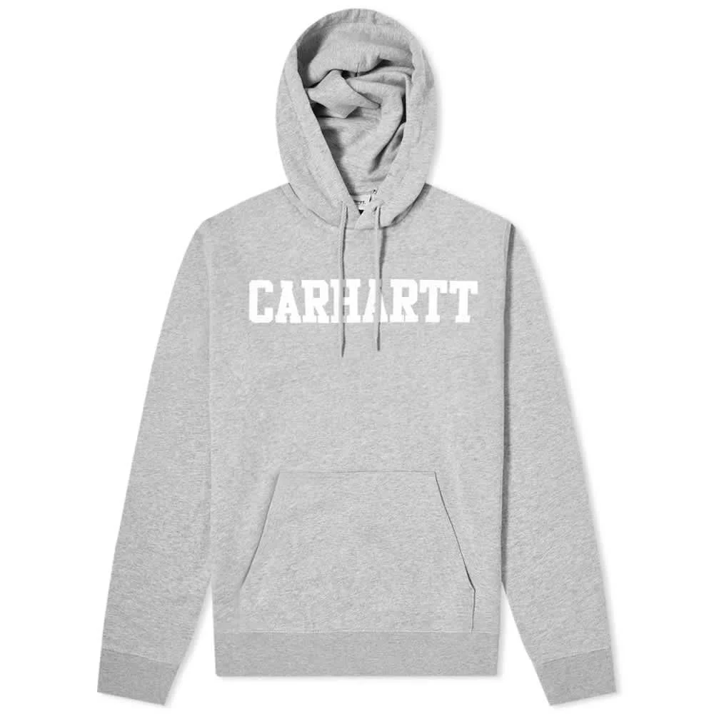 Men s Sweatshirt Carhartt Hooded College Sweat Grey Heather White I024669