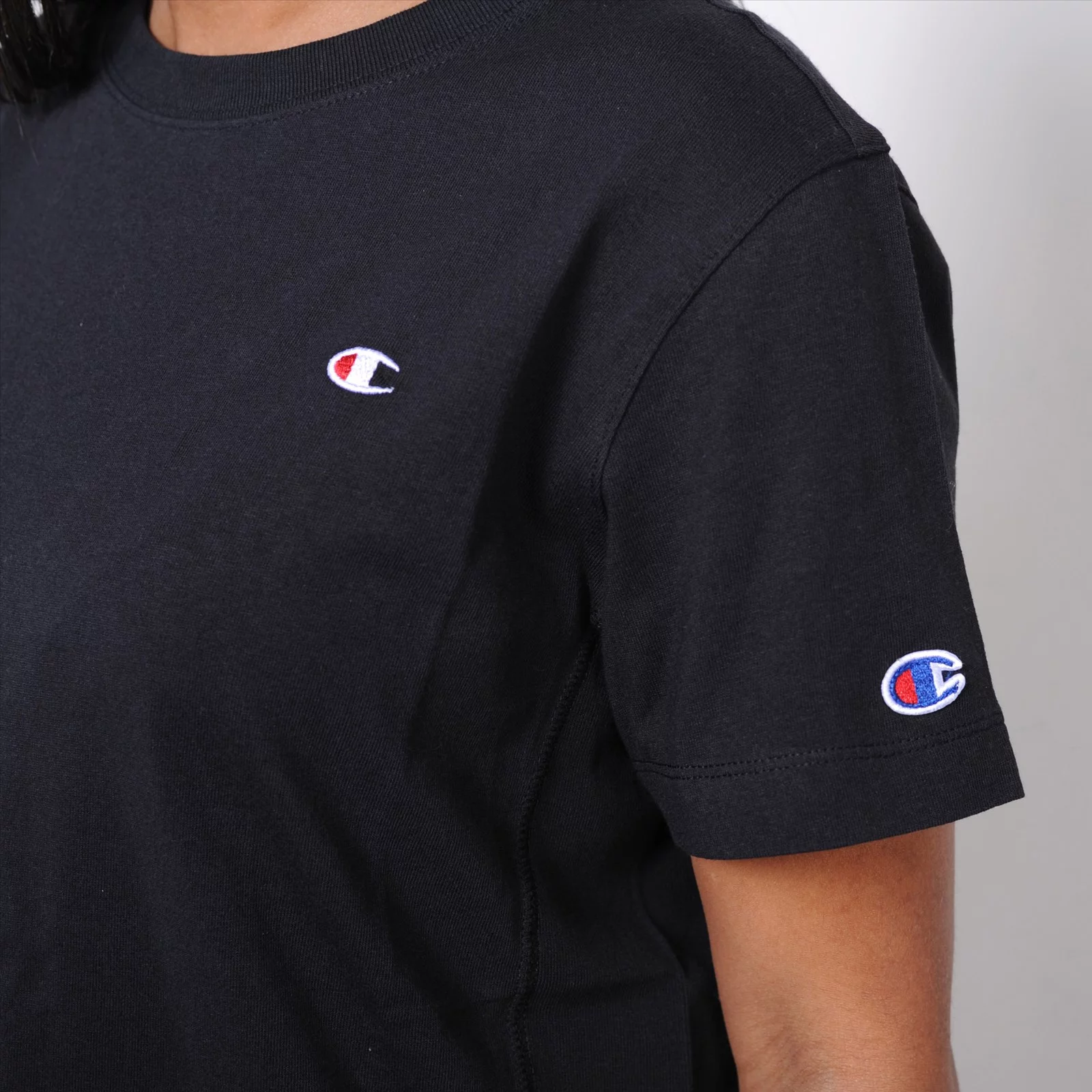 Womens Champion Reverse Weave Crew Sweatshirt - Black