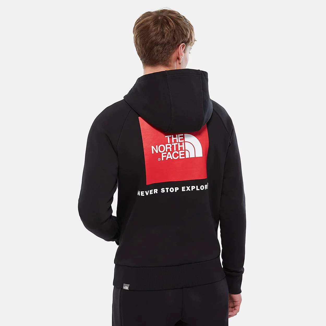 Men s Sweatshirt The North Face M Raglan Redbox Hoodie Tnf Black