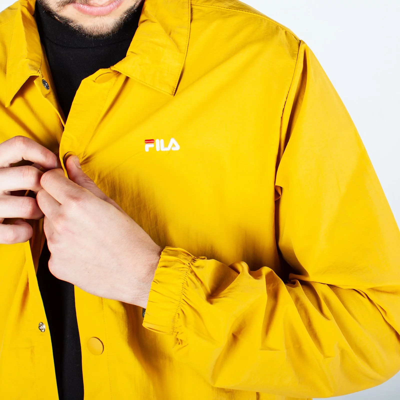 Veste pour homme Fila Men Eko Woven Coach Jacket Nugget Gold