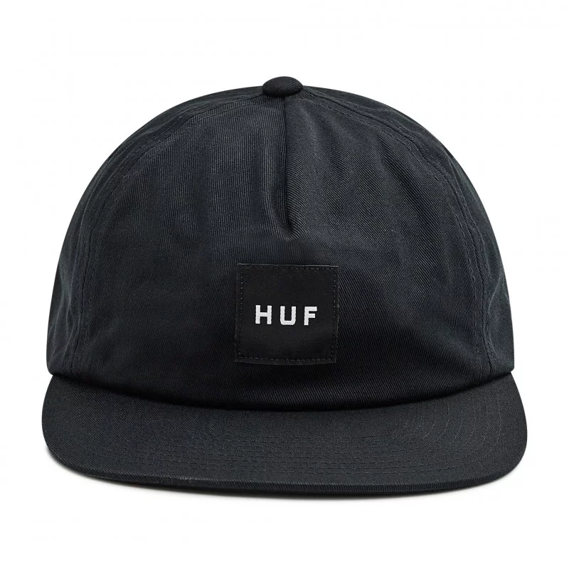 Kšiltovka HUF Essentials Unstructured Box Snapback Black HT00544 (Black)
