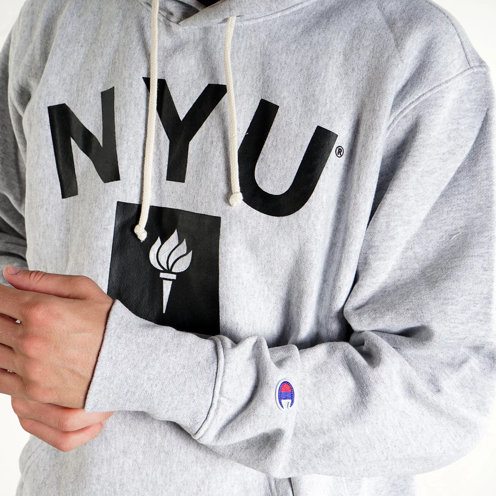 Champion Reverse Weave Hooded Sweatshirt NYU 216816 LOXGM EM004