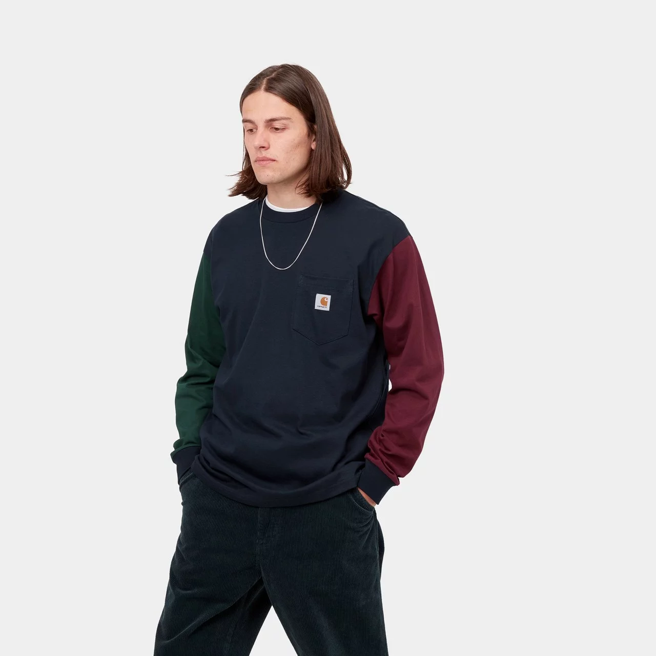 carhartt wip long sleeve triple pocket t shirt