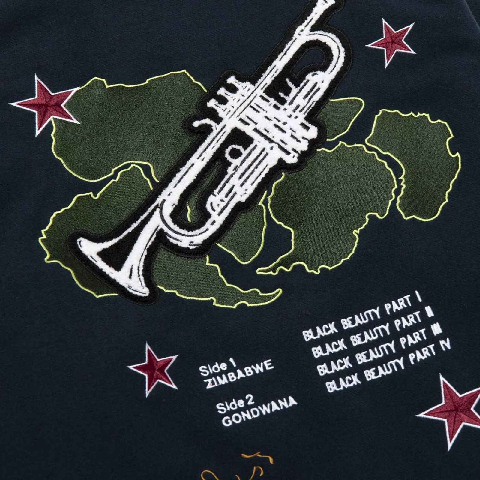 HUF x Miles Davis Pangaea Varsity Jacket Jade JK00351