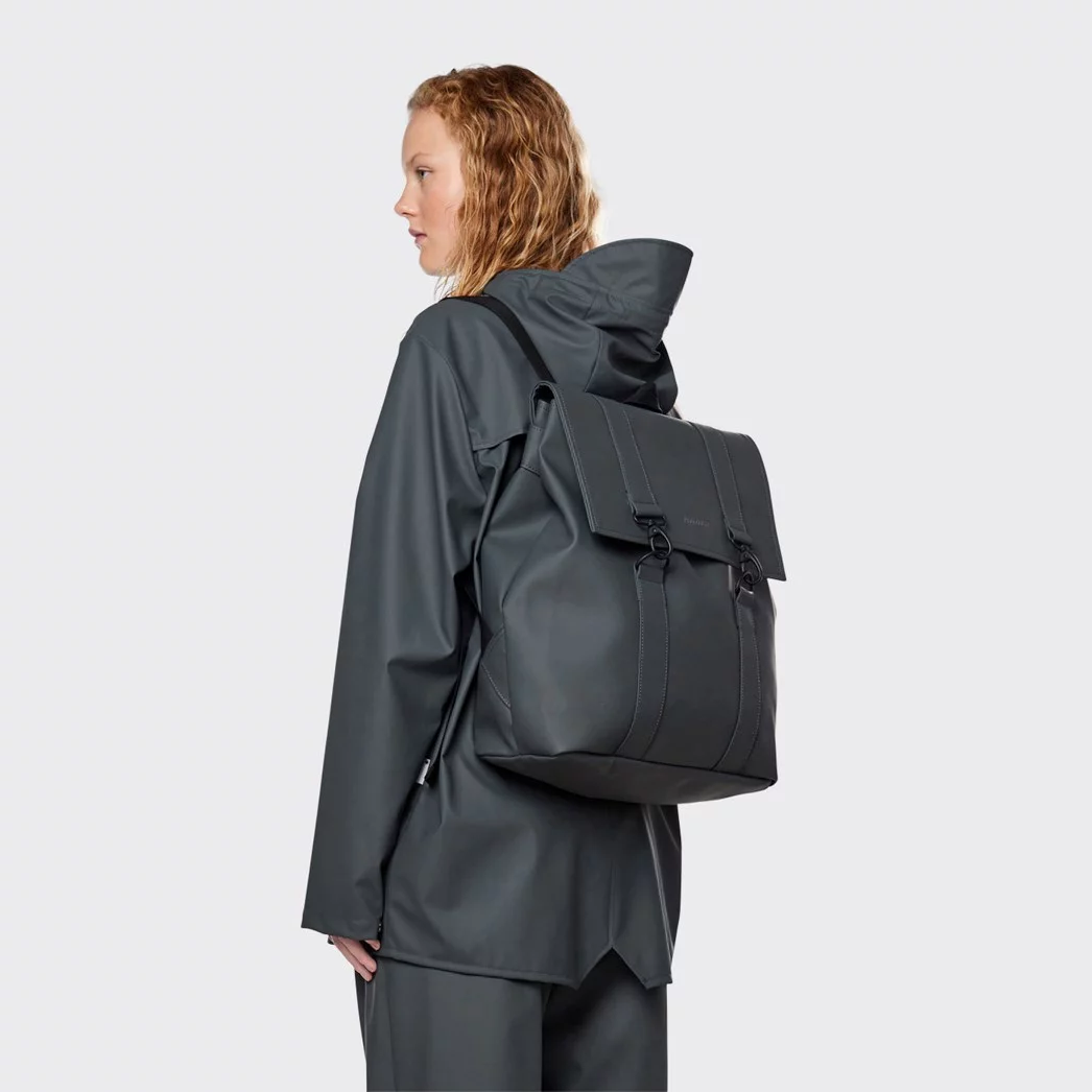 rains slate backpack Rains® Rolltop Rucksack in Black for $150 keeping your belongings secure Rains® Rolltop Rucksack in Dark