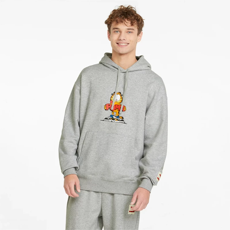 Men's Sweatshirt Puma x Garfield Hoodie Light Gray 534435 04