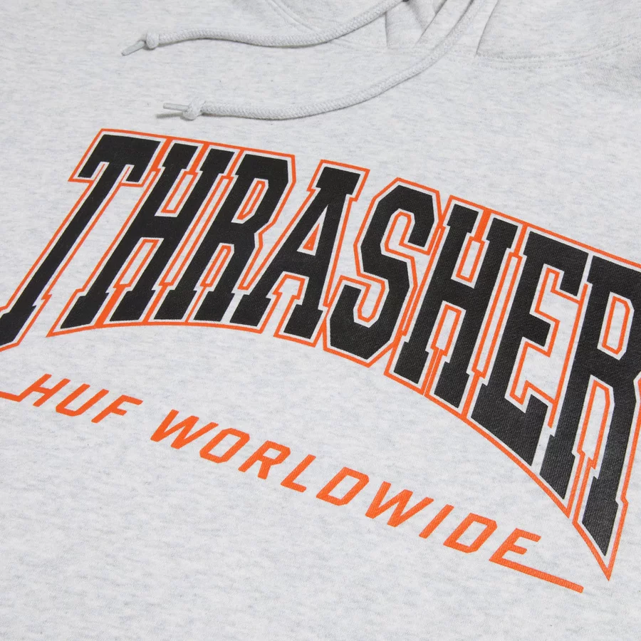 Men's Sweatshirt HUF x Thrasher Bayview Hoodie Athletic Heather