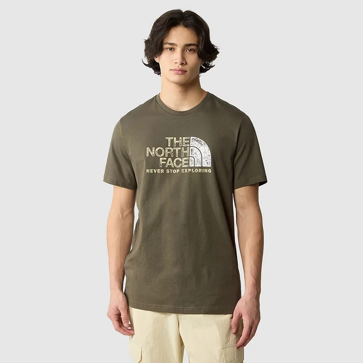 Ανδρικό μπλουζάκι The North Face Men's T-shirt S/S Rust 2 Tee New Taupe Green-Gravel NF0A4M68IWF (XS) (Green)