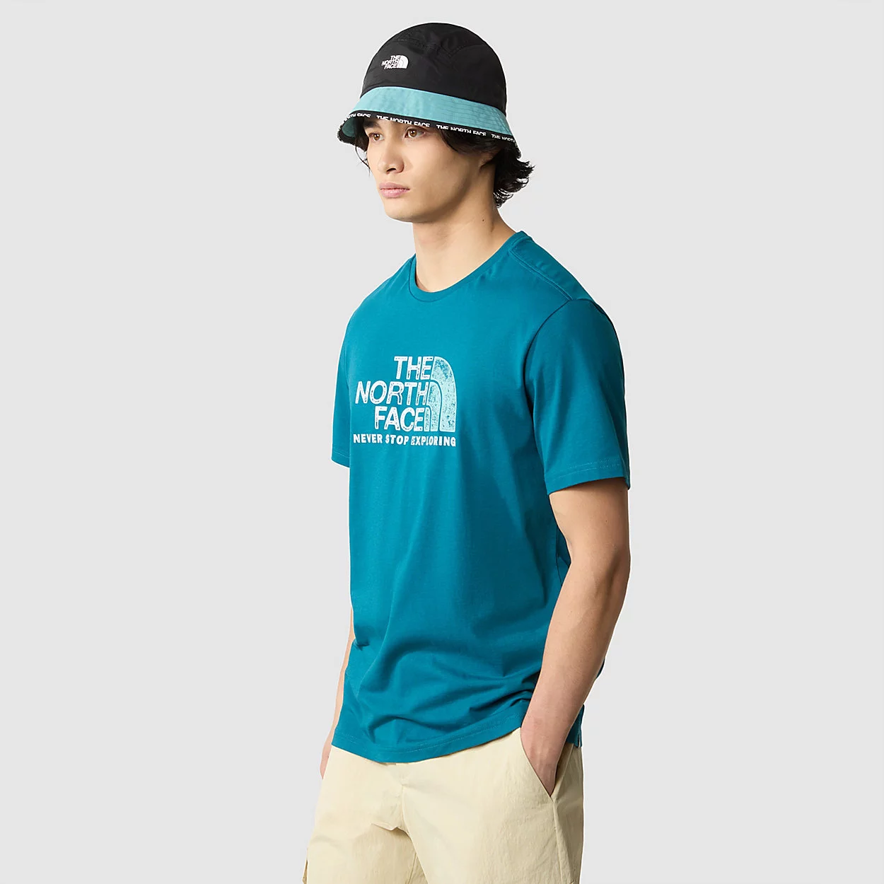 Pánské triko The North Face Men's T-shirt S/S Rust 2 Tee Blue Coral - Reef Waters NF0A4M68P6C (XS) (Blue)