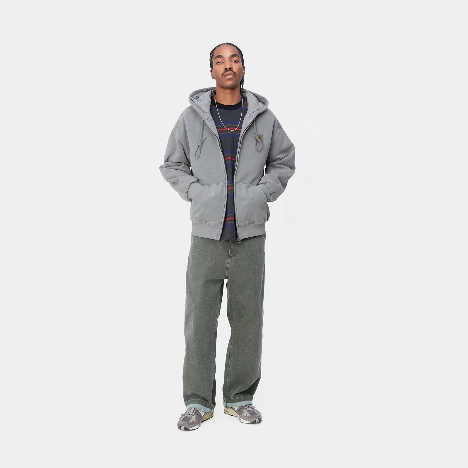 Men's Sweatshirt Carhartt WIP Hooded Vista Jacket Mirror Garment