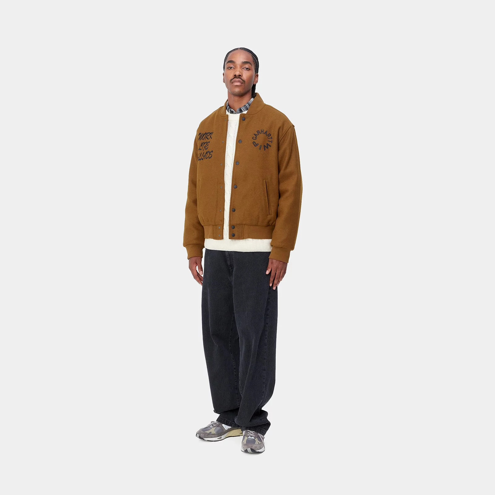 Carhartt WIP Work Varsity Bomber Deep H Brown I032435_1NF_XX
