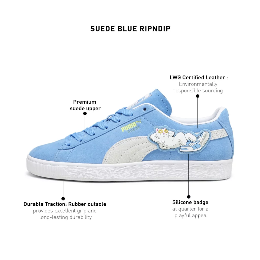 Sneakers Puma x RIPNDIP Suede Regal Blue Puma White 393537 01