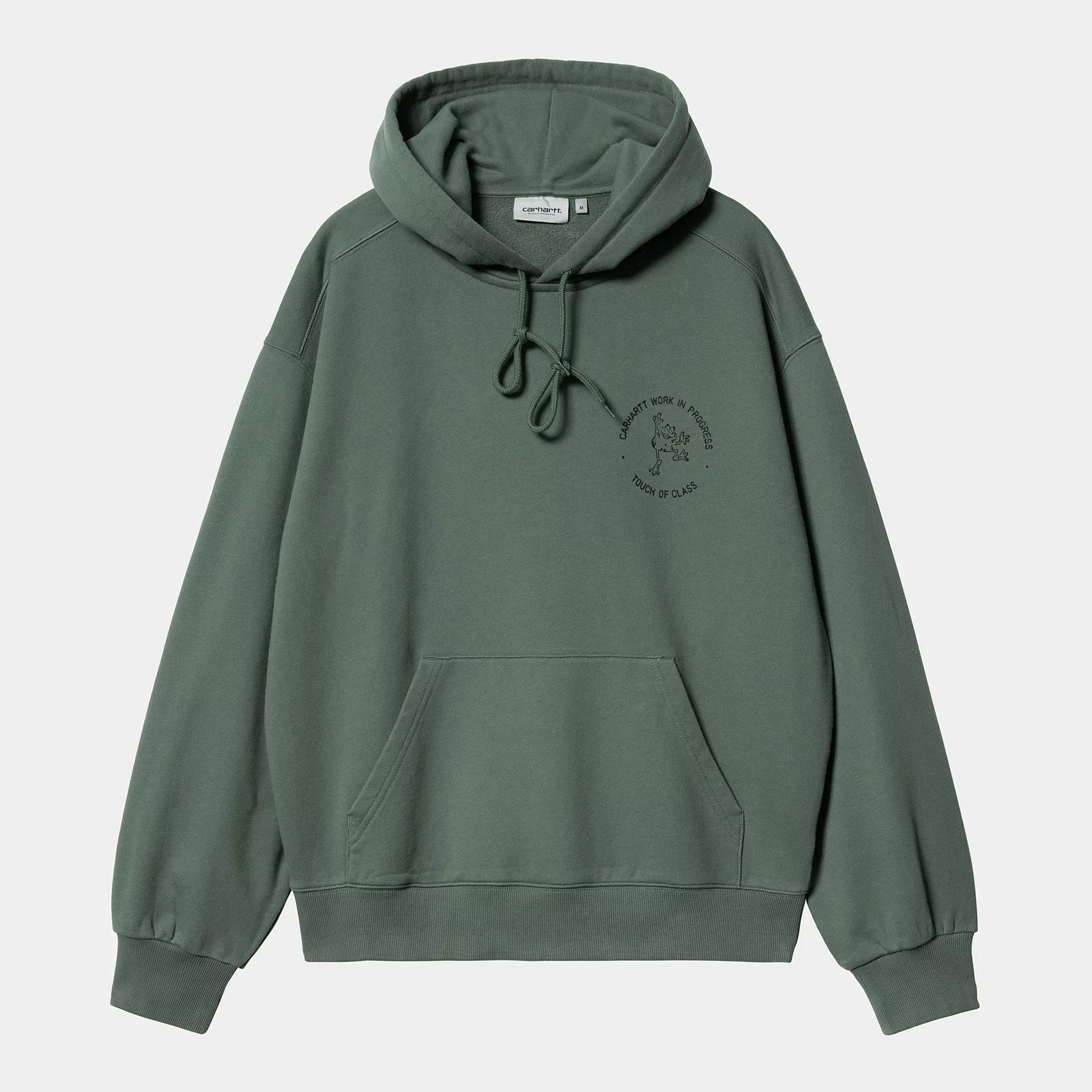 Carhartt WIP Hooded Stamp Sweat Duck green / Black Stone Carhartt WIP Hooded Stamp Sweat Duck green / Black Stone