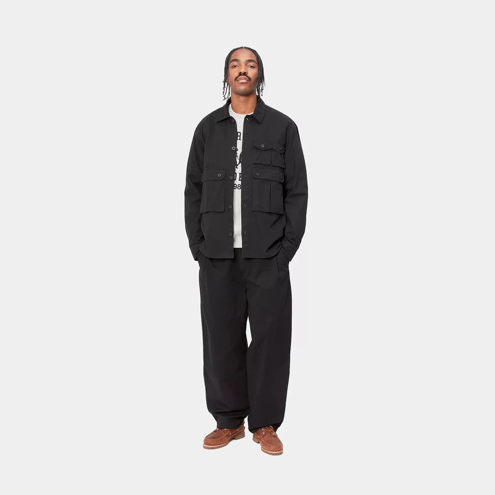 Men's Shirt Carhartt WIP L/S Tracker Shirt Black I033782_89_XX