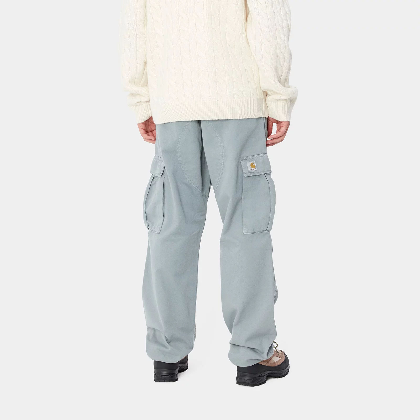 Carhartt WIP pantaloni cargo uomo Regular Dove Grey tinti