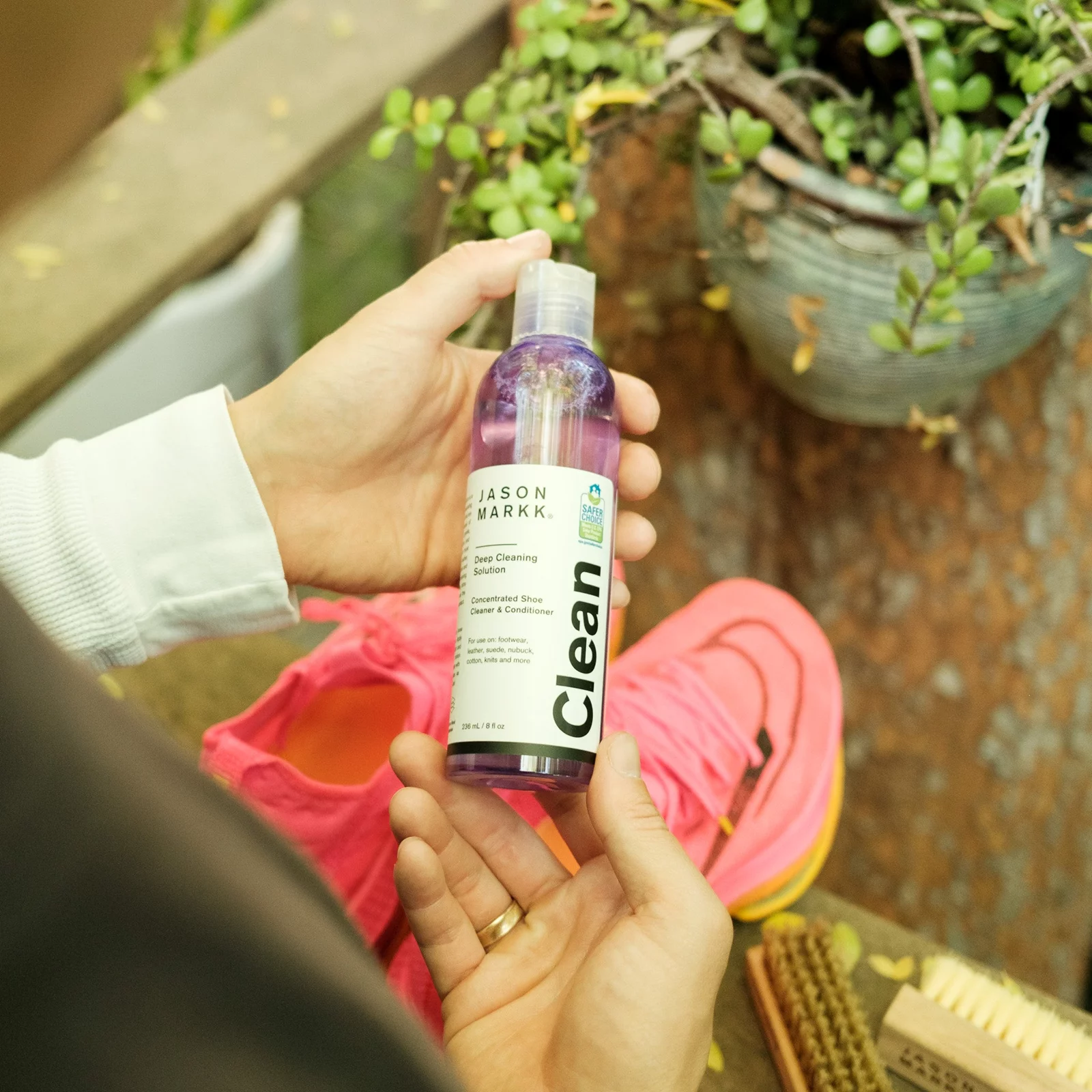 Kit Nettoyage Chaussures JasonMarkk Premium - Solution Naturelle Et Brosse Pour Sneakers