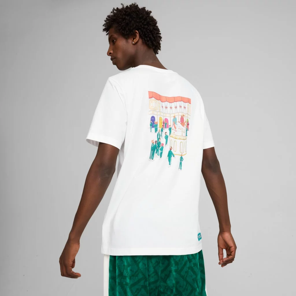◆PUMA◆ Puma X Squid Game Graphic Tee White 62742602 627426 Shop White Mens Squid Game Graphic Crew Neck Short Sleeve T